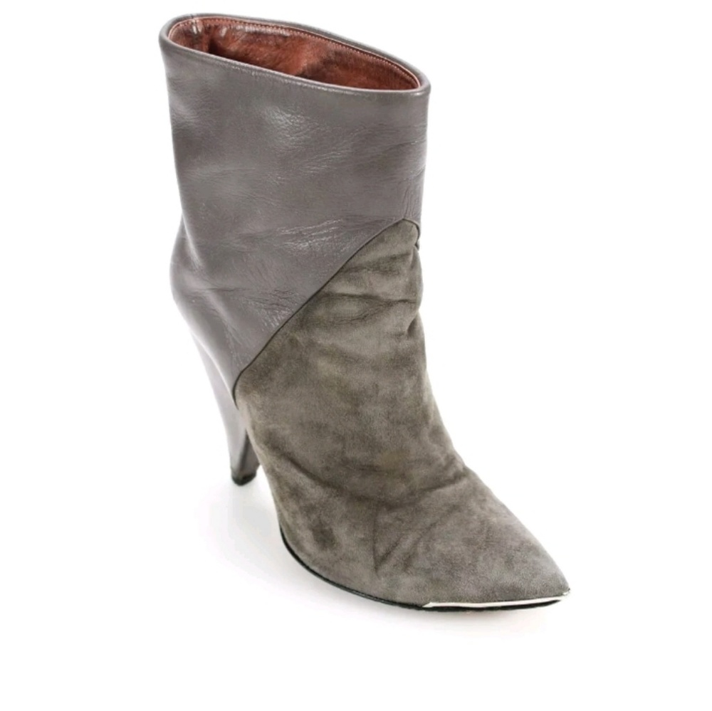 Iro Keira Booties 39 Gray Cone Heel